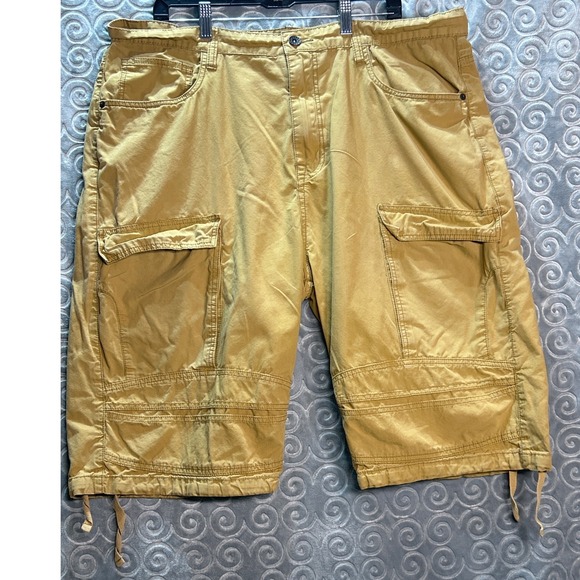 Decibel Mens Cargo Shorts Size 40 Khaki Casual Utility Outdoor - Picture 1 of 7